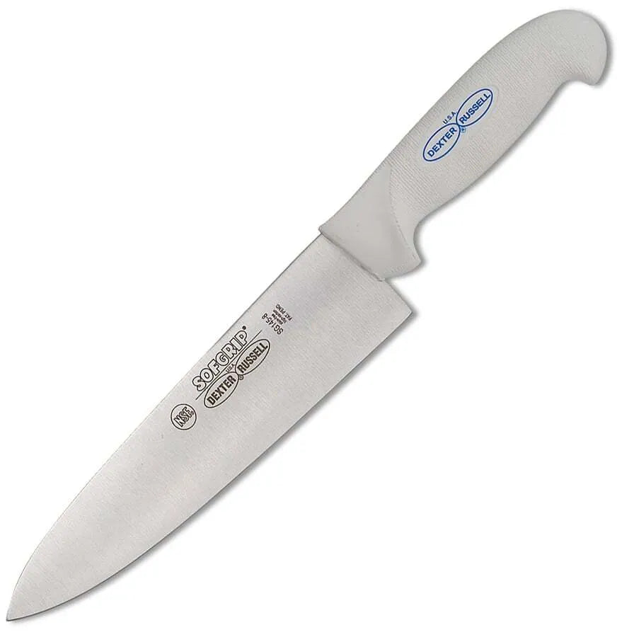 Premium Chef's Knife with Ergonomic White Handle - Professional Kitchen Knife for Cooking, Slicing & Dicing - Perfect for Home Chefs & Culinary Enthusiasts