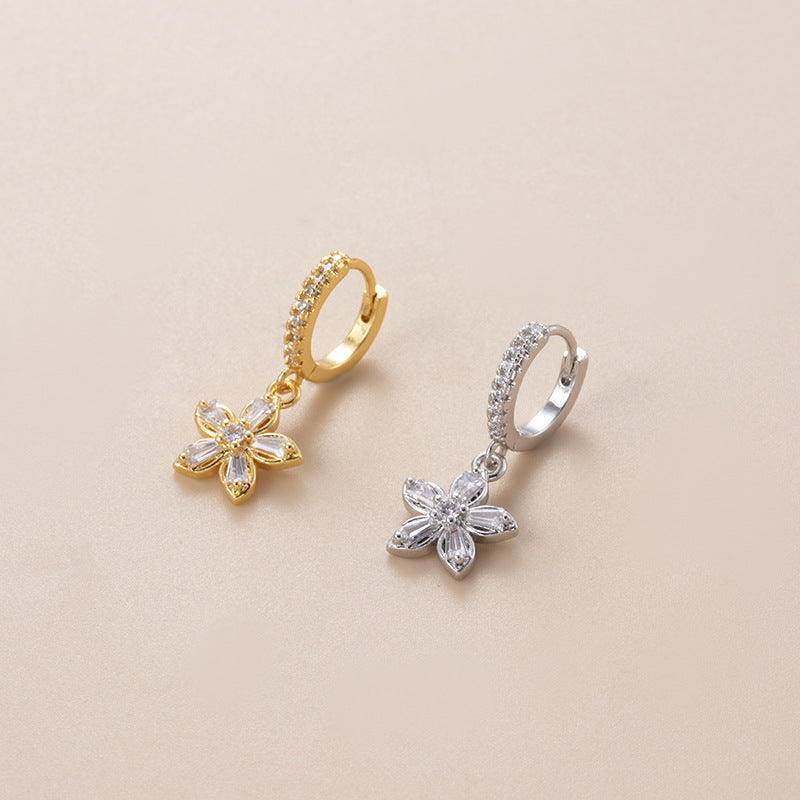 16G Cartilage Hoop Earrings - Star & Flower Dangle Earrings for Women | Hypoallergenic Surgical Steel | HSPJ880 | Perfect for Everyday Wear, Parties & Special Occasions