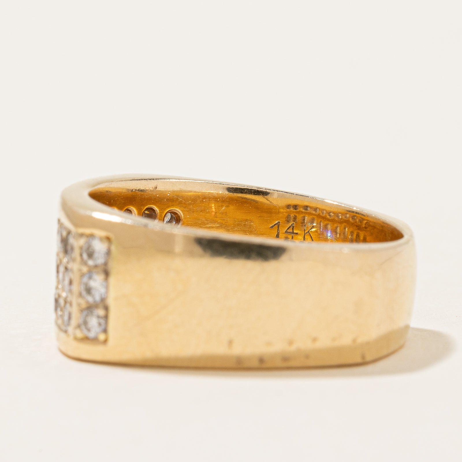 Channel Set Diamond Grid Band Ring - 1.00 Carat Total Weight (CTW) - Size 9.25 - Perfect for Engagement, Wedding & Anniversary Gifts