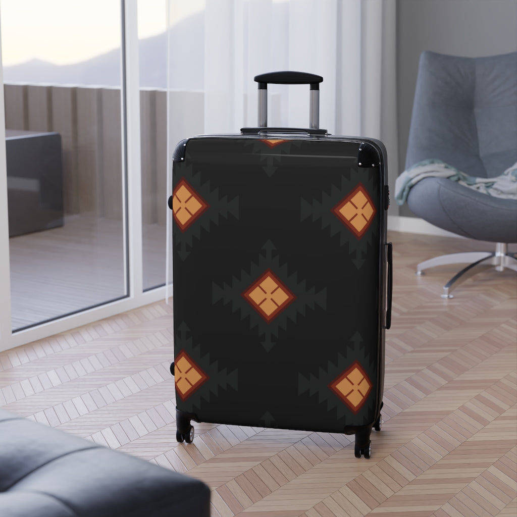 Durable Hardshell Cabin Suitcase - 3 Sizes Available (Carry-On, Medium, Large) with Stylish Southwestern Design - Perfect for Air Travel, Road Trips & Weekend Getaways