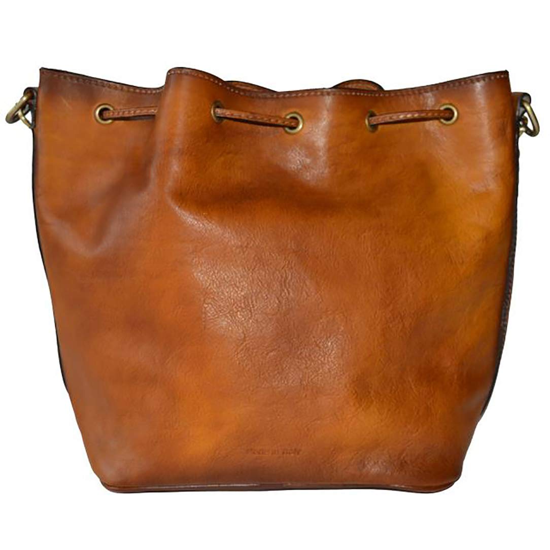 Pratesi Sorano Leather Shoulder Bag B501/25 Bruce in Cherry Red - Stylish Crossbody Purse for Women, Perfect for Work, Travel & Everyday Use