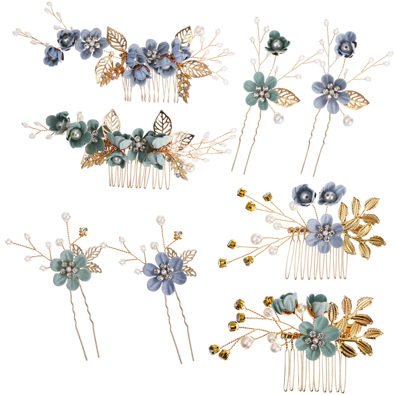 NUOBESTY 2-Piece Vintage Pearl Hair Clips for Women - Elegant Bridal Hair Comb Set for Weddings, Prom & Special Occasions - Perfect Wedding Hair Accessories & Hairpins for Updos & Hairstyles