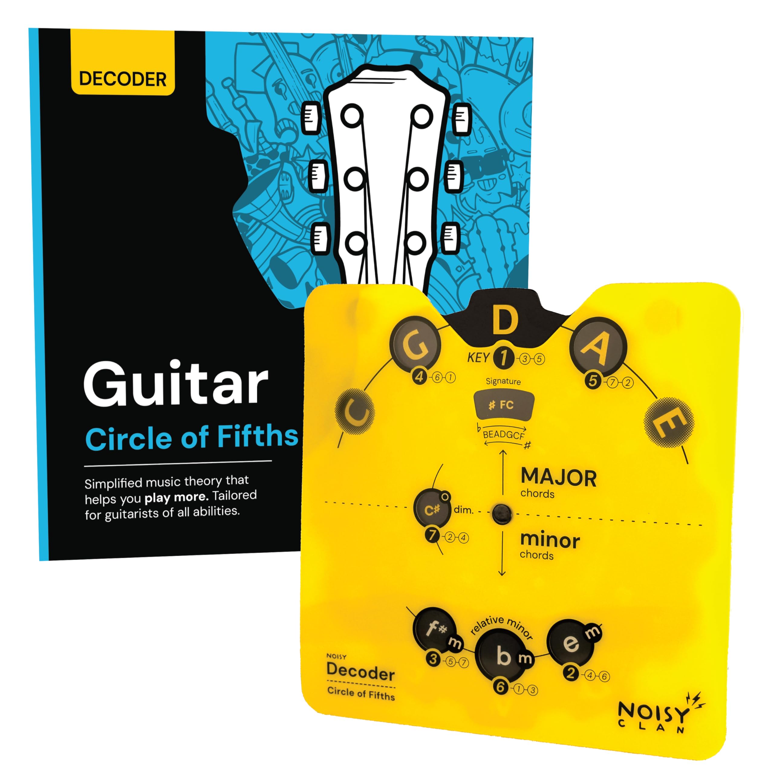 Circle of Fifths for Guitar - Music Theory Book & Chord Wheel Guide - Learn Guitar Chords Easily | Play, Write & Explore Music | Perfect for Beginners & Songwriters