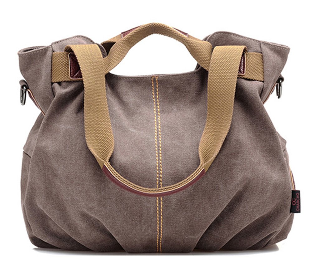 EcoKaki(TM) Fashion Christmas Tote Bag - Canvas Shoulder Messenger Bag for Women, Holiday Gift & Travel Handbag - Perfect for Shopping, Work, and Holiday Parties