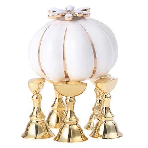 Magnetic Ceramic Pumpkin Nail Plate - Professional Nail Art Practice Display Stand with Magnetic Base, Nail Tip Holder for Home Salon & Manicure Shops (White) - Perfect for Nail Tech Training, Salon Displays & DIY Nail Art Practice