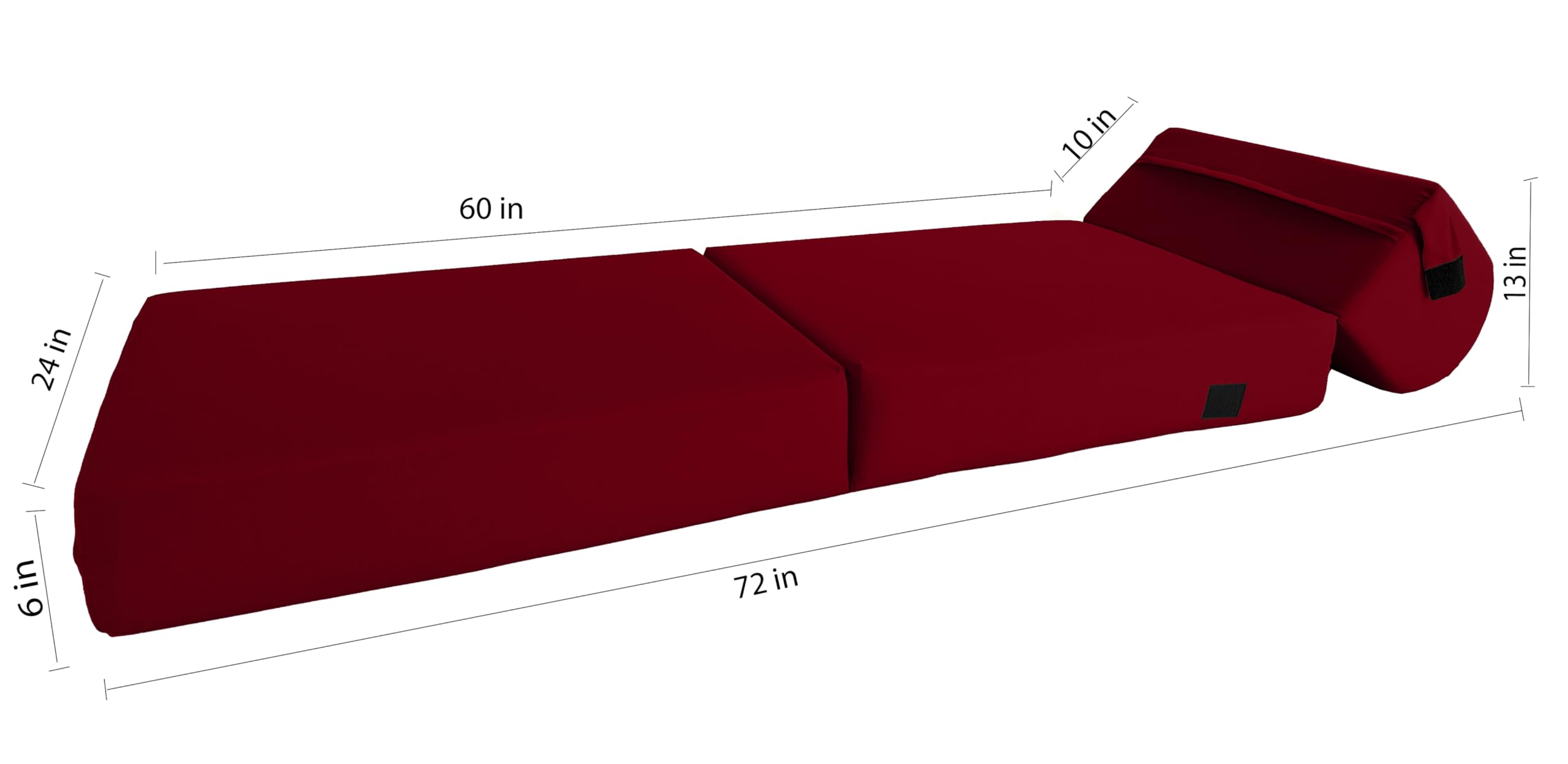 D&D Futon Furniture Sleeper Chair Folding Bed - Convertible Studio Sofa Guest Bed with High Density Foam Mattress (70