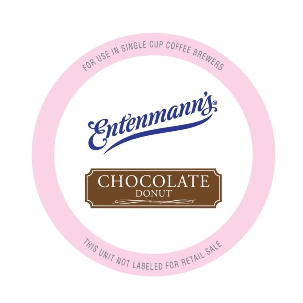 Entenmann's Chocolate Donut Flavored Coffee Pods - Medium Roast Single Serve K-Cups for Keurig Brewers (20 Count) - Perfect for Breakfast, Office or Afternoon Coffee Break
