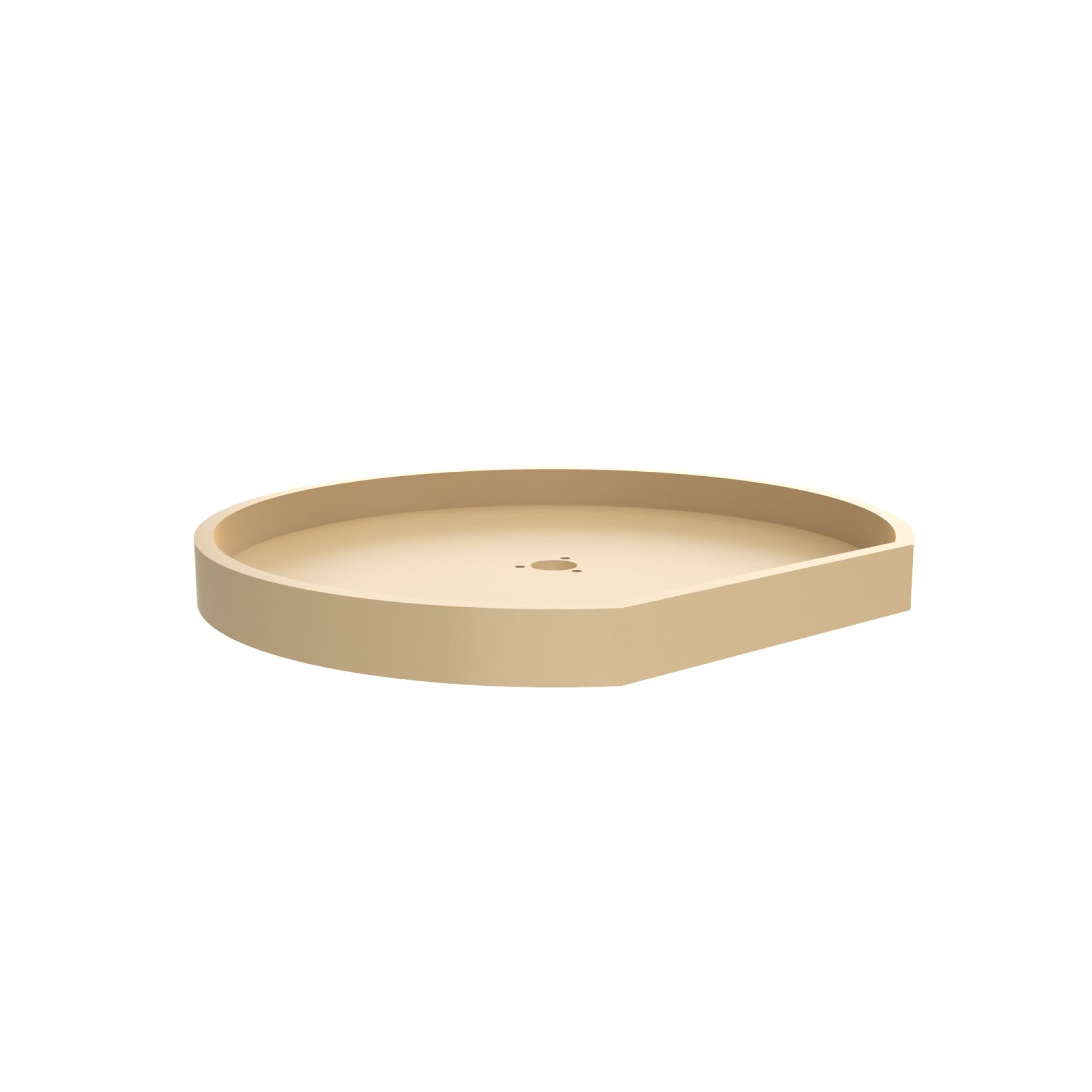REV-A-SHELF Polymer D-Shaped Lazy Susan Shelf for Corner Wall Cabinets - Space Saving Kitchen Organizer for Spices, Canned Goods & Pantry Items - Perfect for Small Kitchens and Tight Spaces