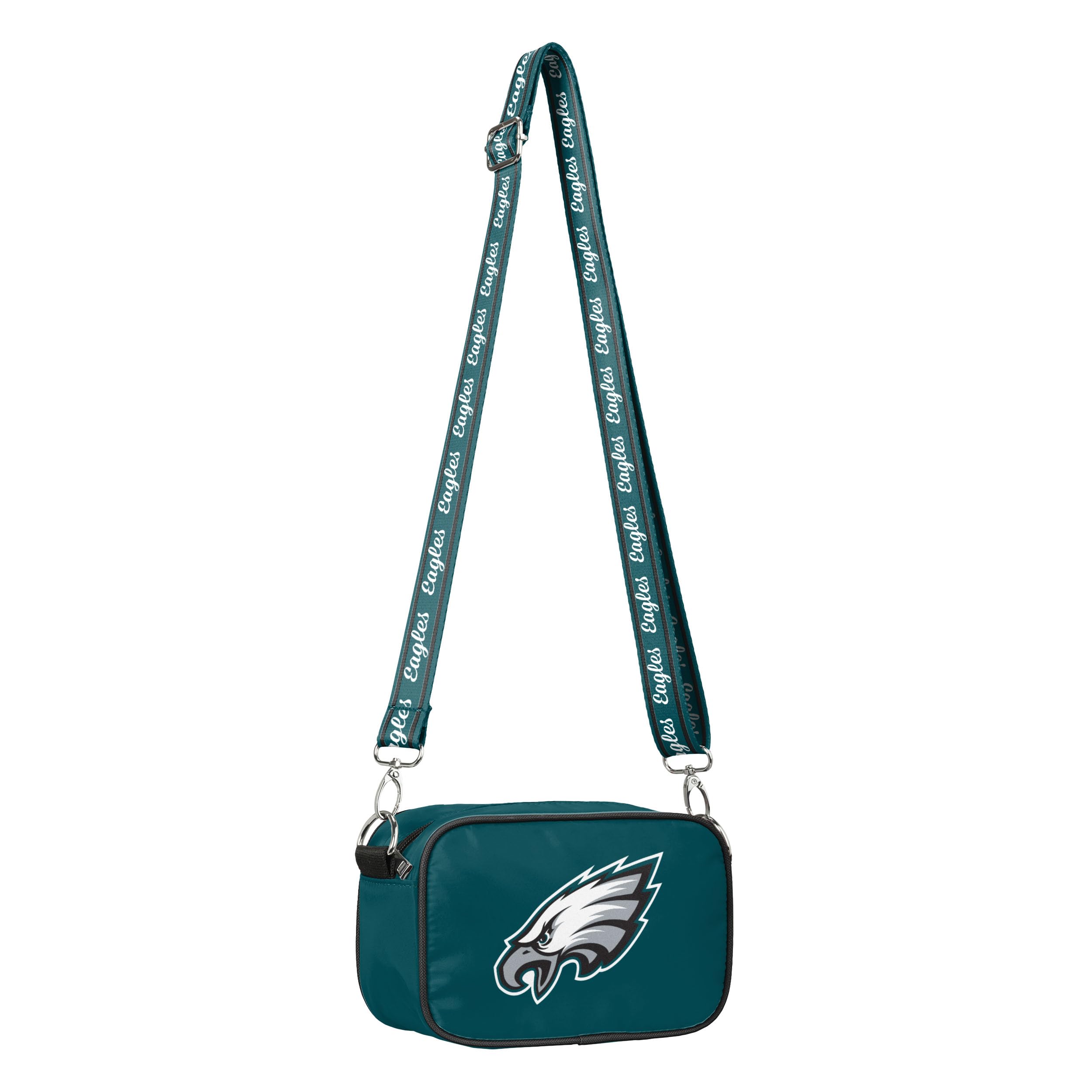 FOCO NFL Team Logo Solid Crossbody Bag - Officially Licensed Football Purse for Men & Women - Durable Adjustable Strap for Game Day, Travel & Daily Use