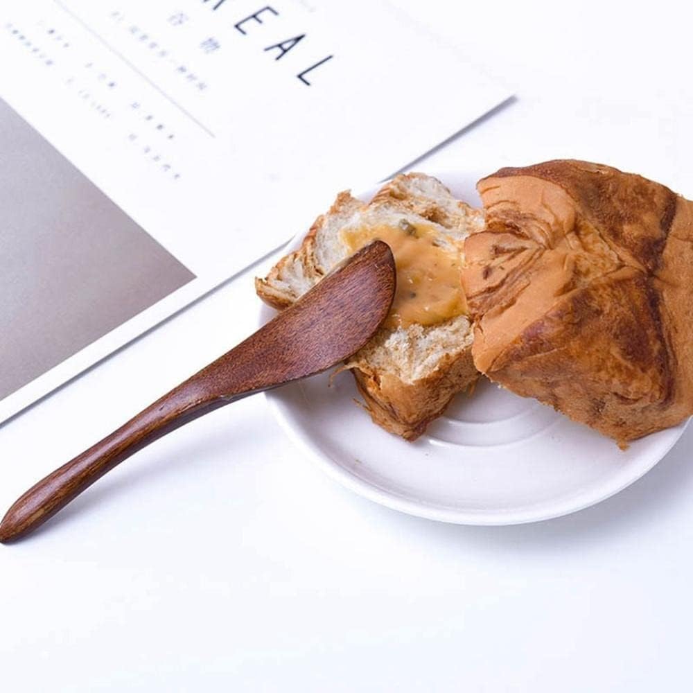 2 Pack Mini Wooden Butter Spatulas - Cheese Spreaders & Cake Knives Set for Kitchen, Baking & Serving - Perfect for Butter, Jam, Cream Cheese & Desserts - Eco-Friendly Kitchen Gadgets & Utensils