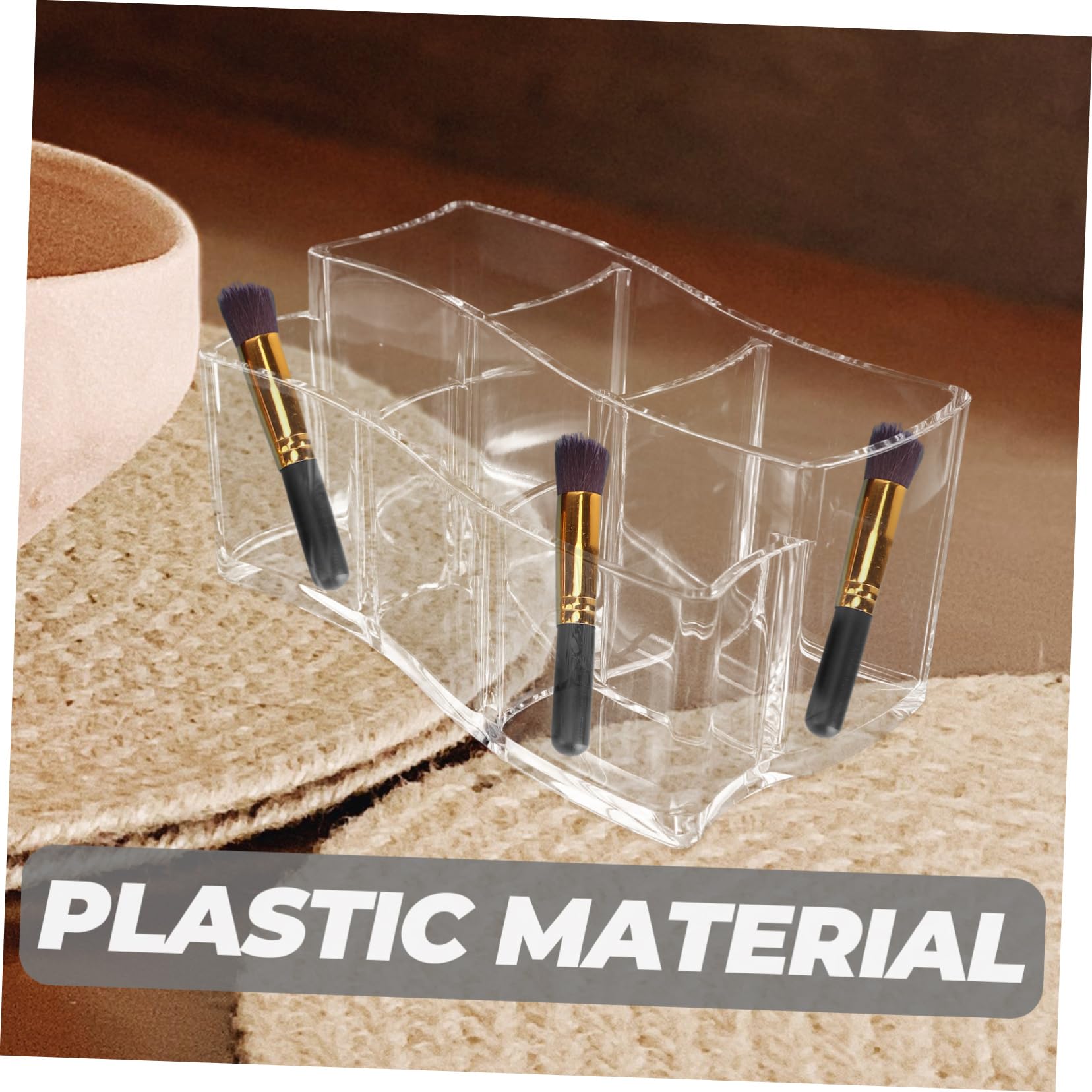 BUGUUYO Makeup Brush Holder & Organizer - Multifunctional Vanity Storage for Brushes, Pens, Pencils & Stationery - Perfect for Makeup Vanity, Office Desk & Beauty Salon Organization