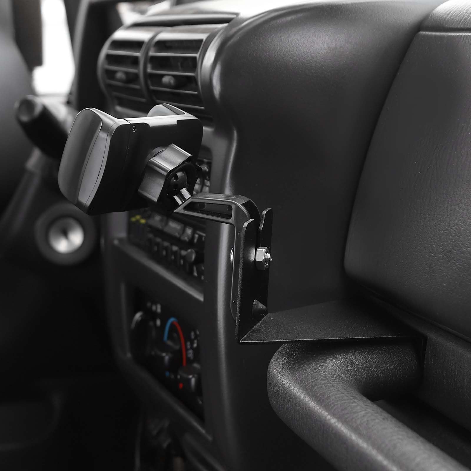 Jeep TJ Walkie Talkie Mount Bracket - RT-TCZ Phone Radio Holder Accessories Compatible with Jeep Wrangler TJ 1997-2006 - Perfect for Off-Roading, Camping & Emergency Communication