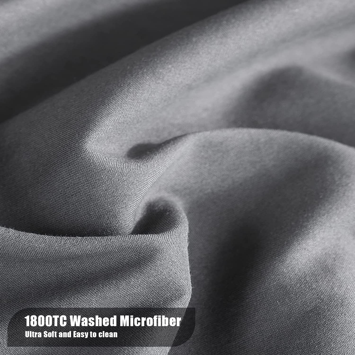 MOONQUEEN 2 Pack Soft Microfiber Fitted Sheets - Deep Pocket Twin XL Bed Sheets - Wrinkle & Fade Resistant - Breathable & Hypoallergenic - Easy Care Grey Bedding Set for College Dorm, Guest Room & Home Use