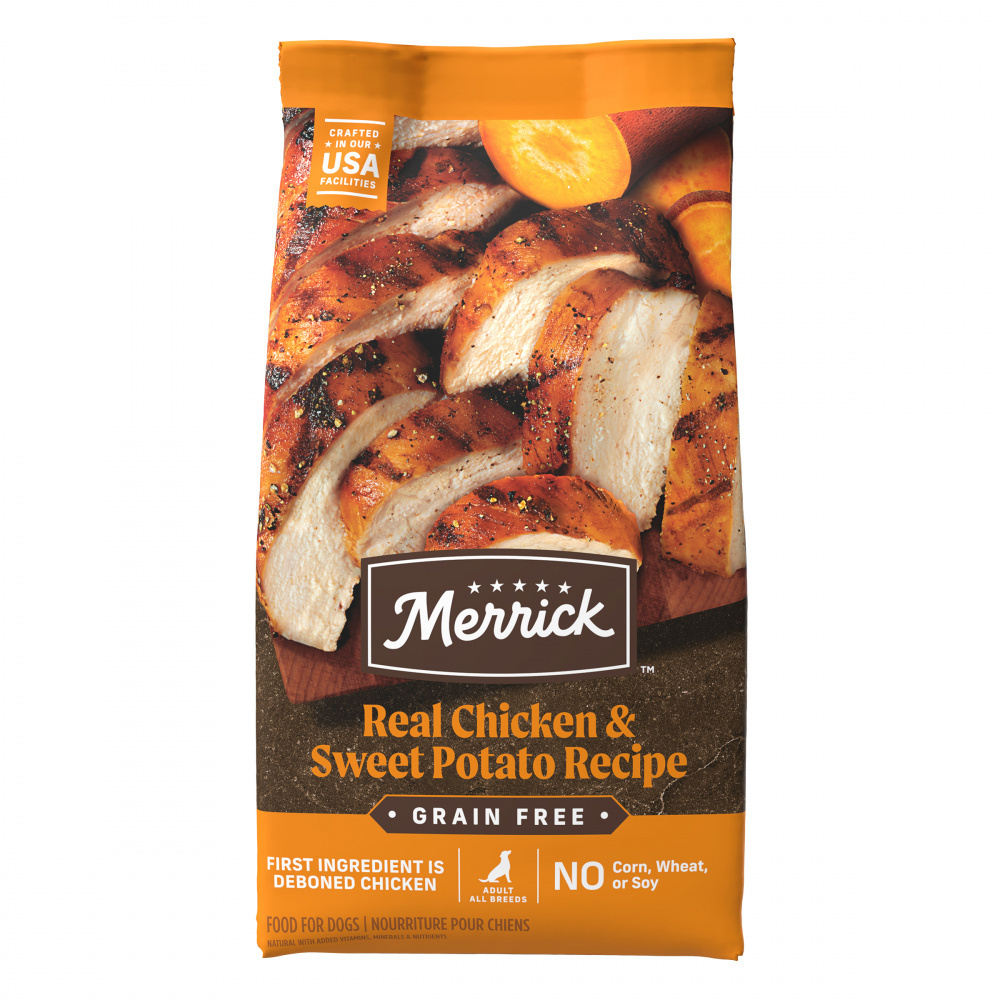 Premium Grain-Free Dry Dog Food for Adults - Wholesome & Natural Kibble with Real Chicken & Sweet Potato - Ideal for Active Dogs & Sensitive Stomachs