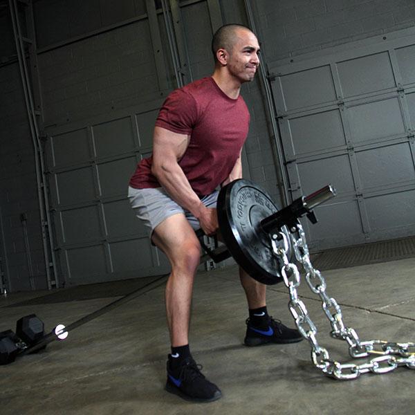 Premium Weightlifting Chains Pair with Protective Sleeves - Heavy Duty Strength Training Equipment for CrossFit, Powerlifting & Home Gym Workouts