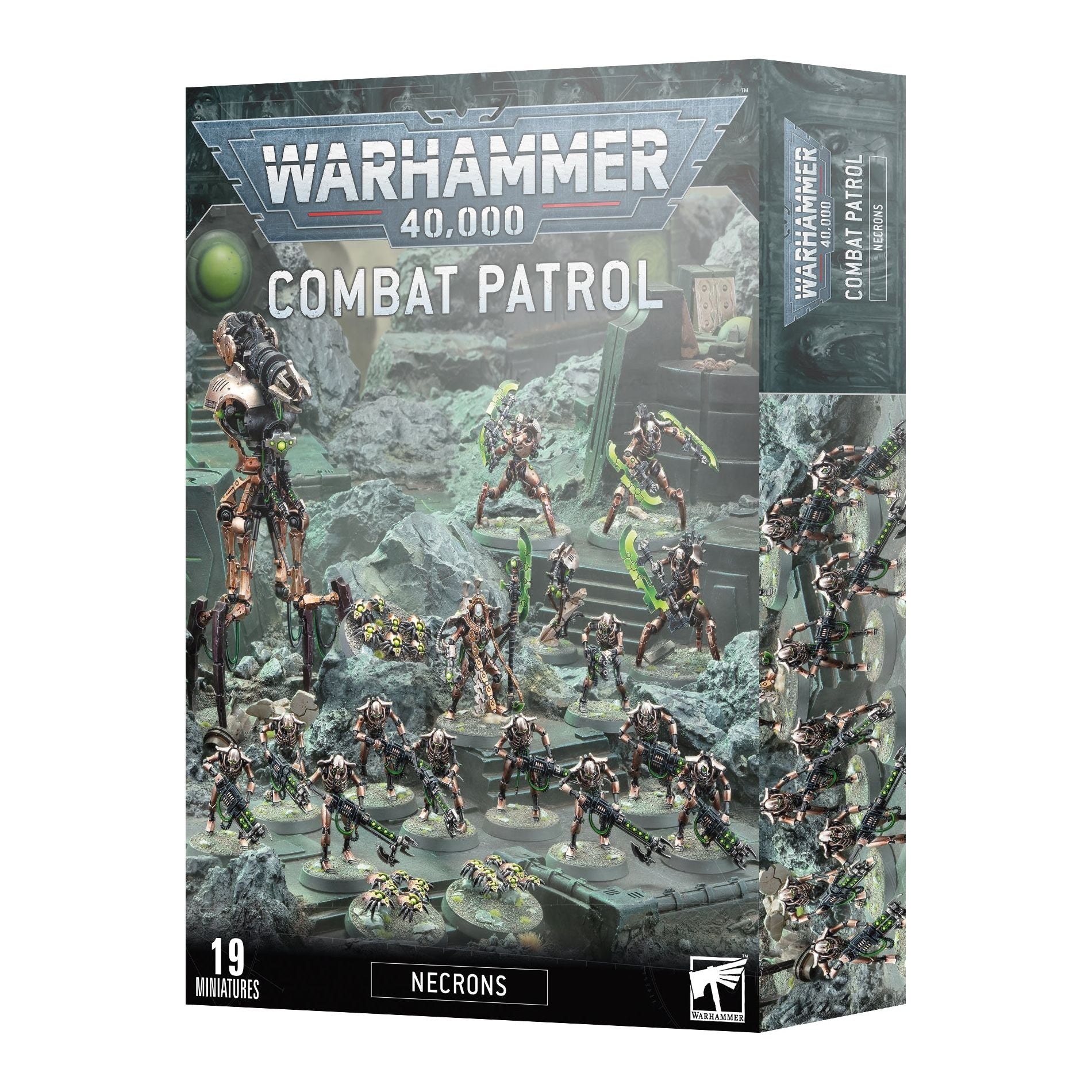 Warhammer 40K Necrons Combat Patrol Box Set - 10th Edition Amonhotek's Guard Army | Miniature Wargaming Starter Kit for Tabletop Battles & Strategy Games
