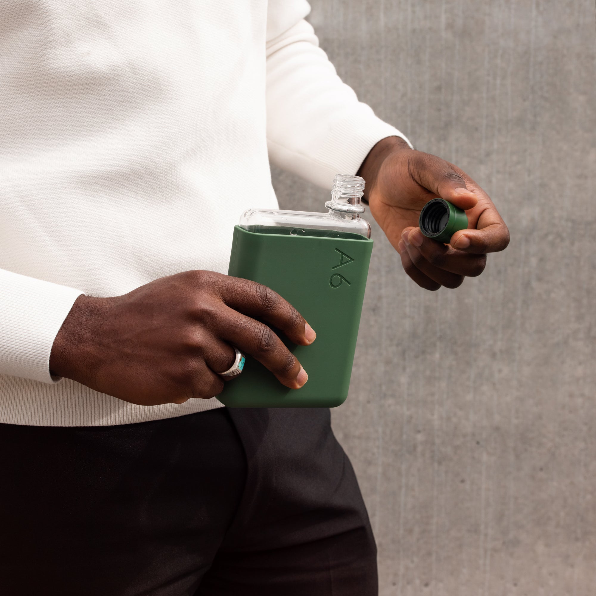 A6 Memobottle Slim Reusable Water Bottle - Eco-Friendly & Leak-Proof - Perfect for Office, Gym, Travel & Outdoor Activities