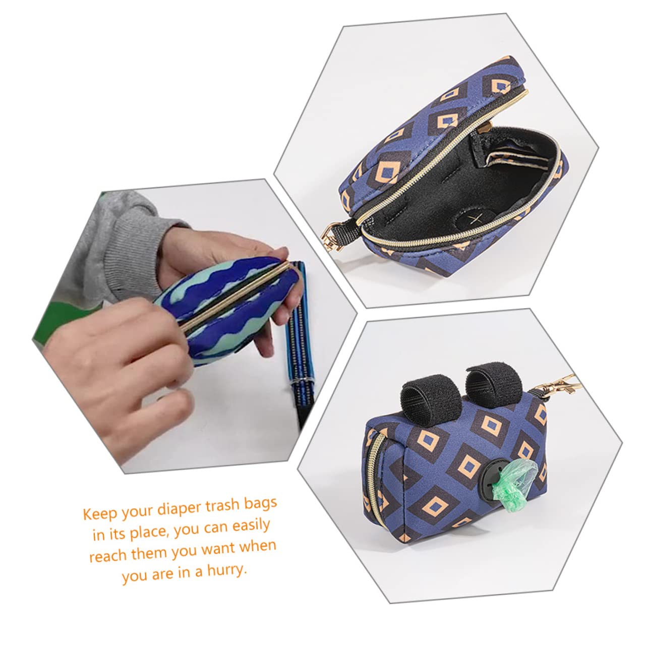 Hohopeti 2-Pack Newborn Diaper Bag Dispenser - Portable Baby Diaper Trash Bag Holder for Boys & Girls - Perfect for Travel, Outings & Nursery Organization
