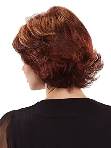Rene of Paris Coco Wig - Dark Chocolate Short Wispy Synthetic Hair with Tousled Layers & Comb | Face-Framing Hairstyle for Hair Loss | Perfect for Daily Wear, Cosplay & Special Occasions