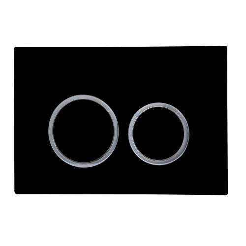 Black Round - Push Plates (Plastic)