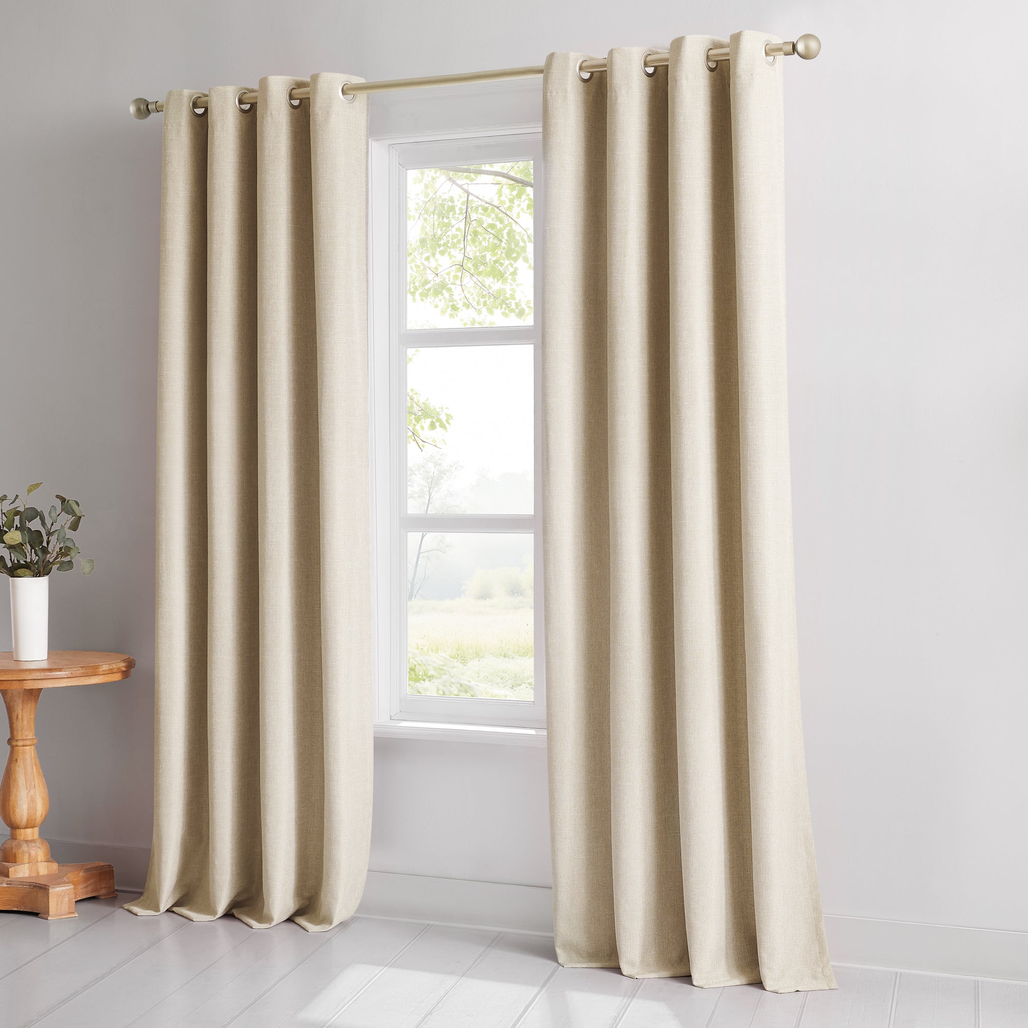 Meena Slub 100% Blackout Window Curtain Panels for Bedroom & Living Room - Thermal Insulated Light Blocking Drapes for Better Sleep & Privacy