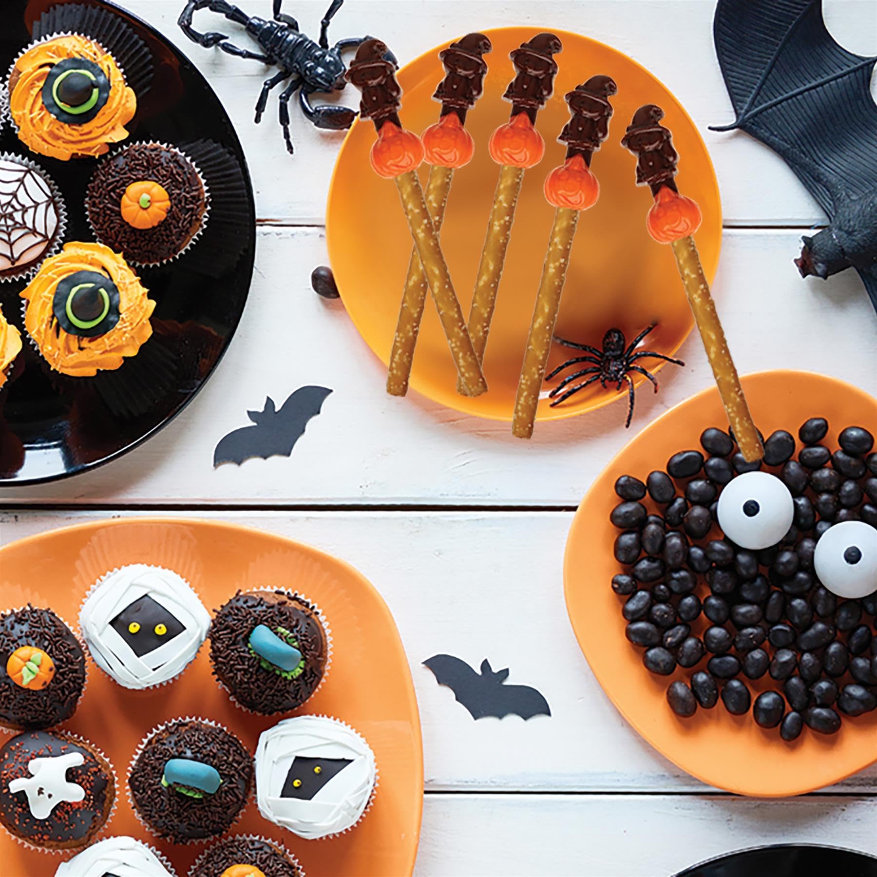 Halloween Chocolate Candy Mold - Cat & Pumpkin Pretzel Pop for DIY Treats | Perfect for Halloween Parties, Trick-or-Treat Favors & Holiday Baking