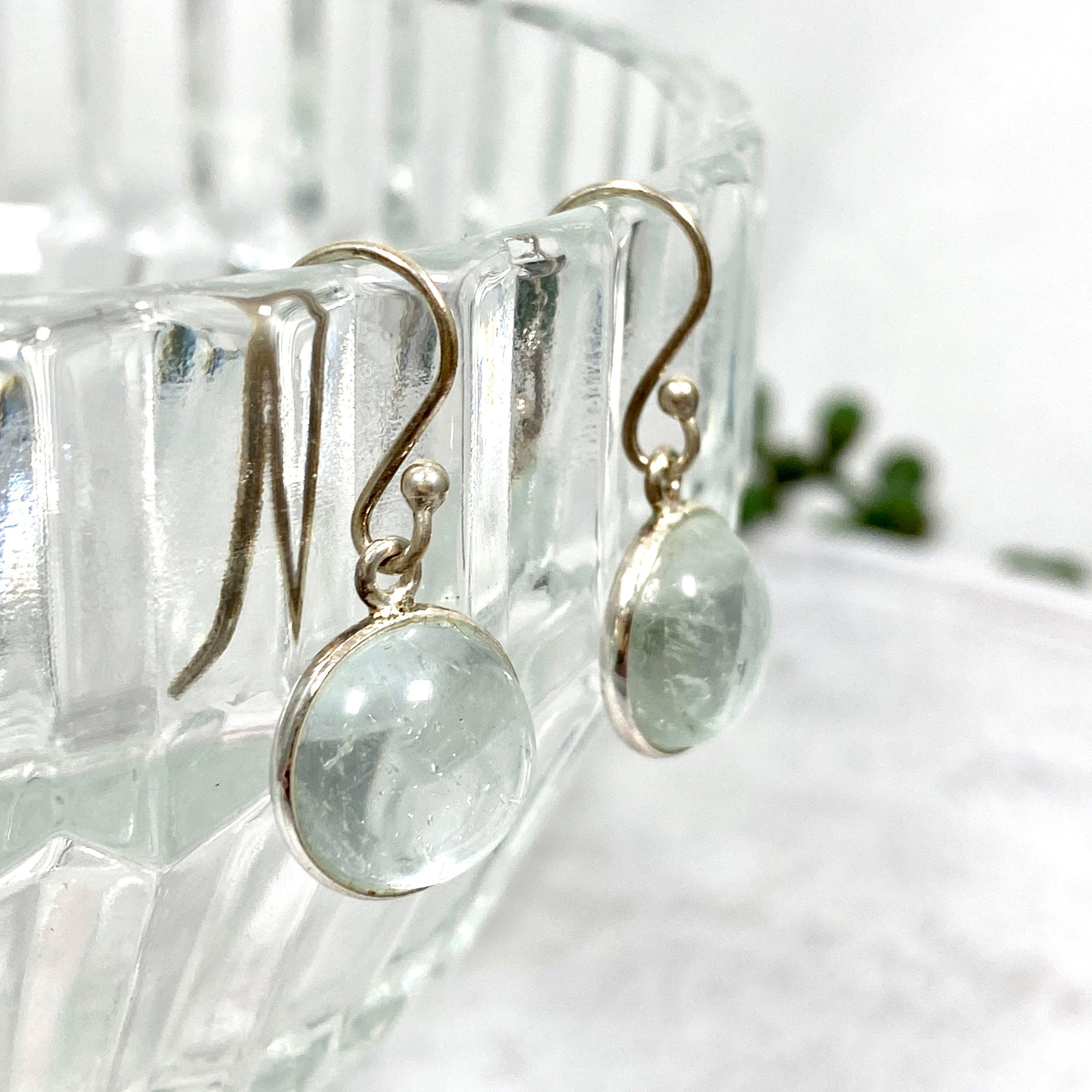 Natural Topaz Round Cabochon Earrings for Women – Elegant Gemstone Jewelry for Parties, Weddings & Everyday Wear