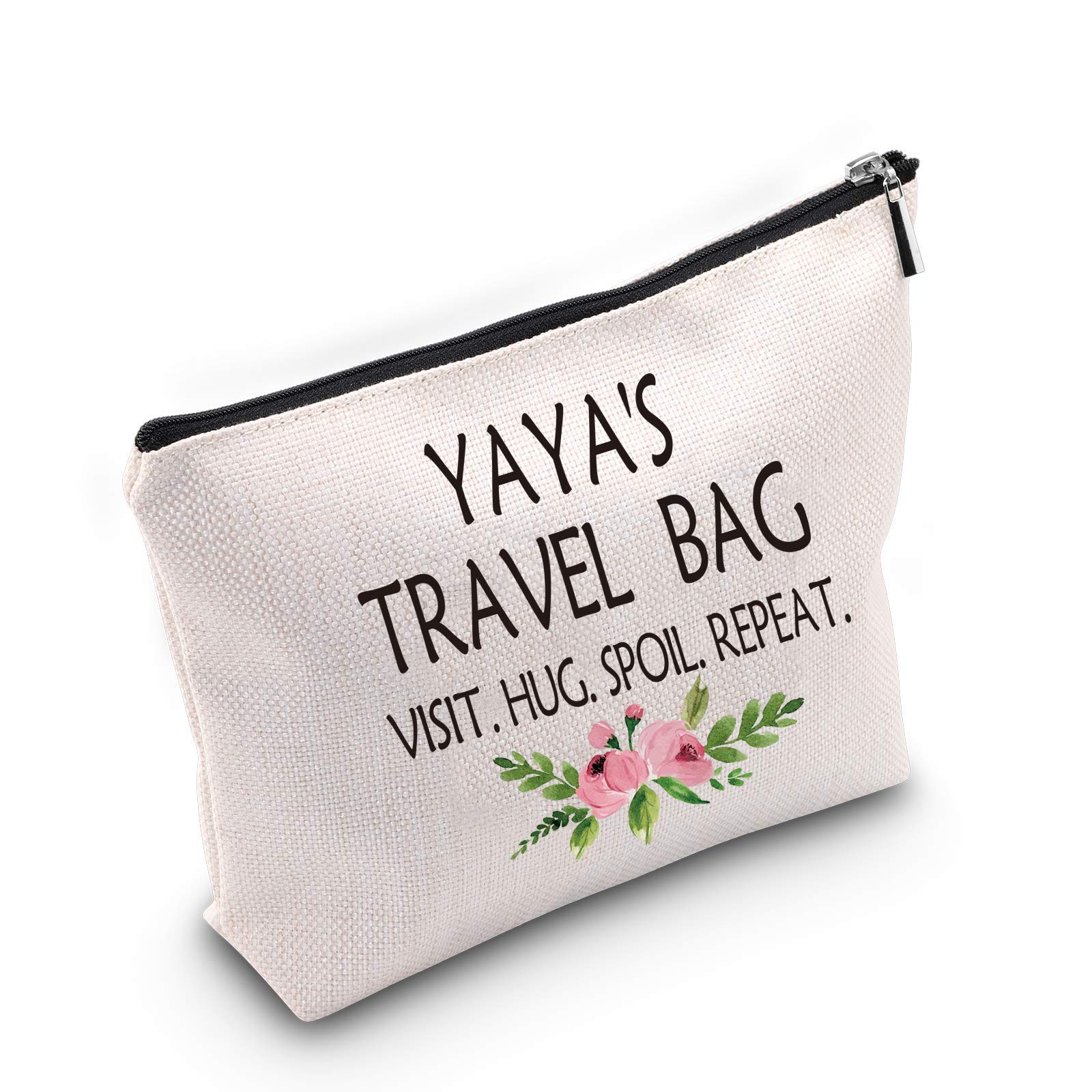 WCGXKO Yaya Gift - Premium Cosmetics & Toiletry Travel Bag for Grandma, Mother's Day, Birthday - Perfect for Women's Travel Accessories & Vacation Essentials (YAYA'S TRAVEL Collection)