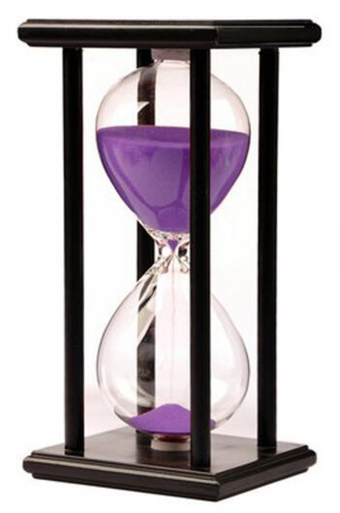 45 Minute Wooden Hourglass Sand Timer - Purple Kitchen Timer for Cooking, Home Decor & Office Ornament | Perfect for Baking, Meditation, Study & Classroom Activities