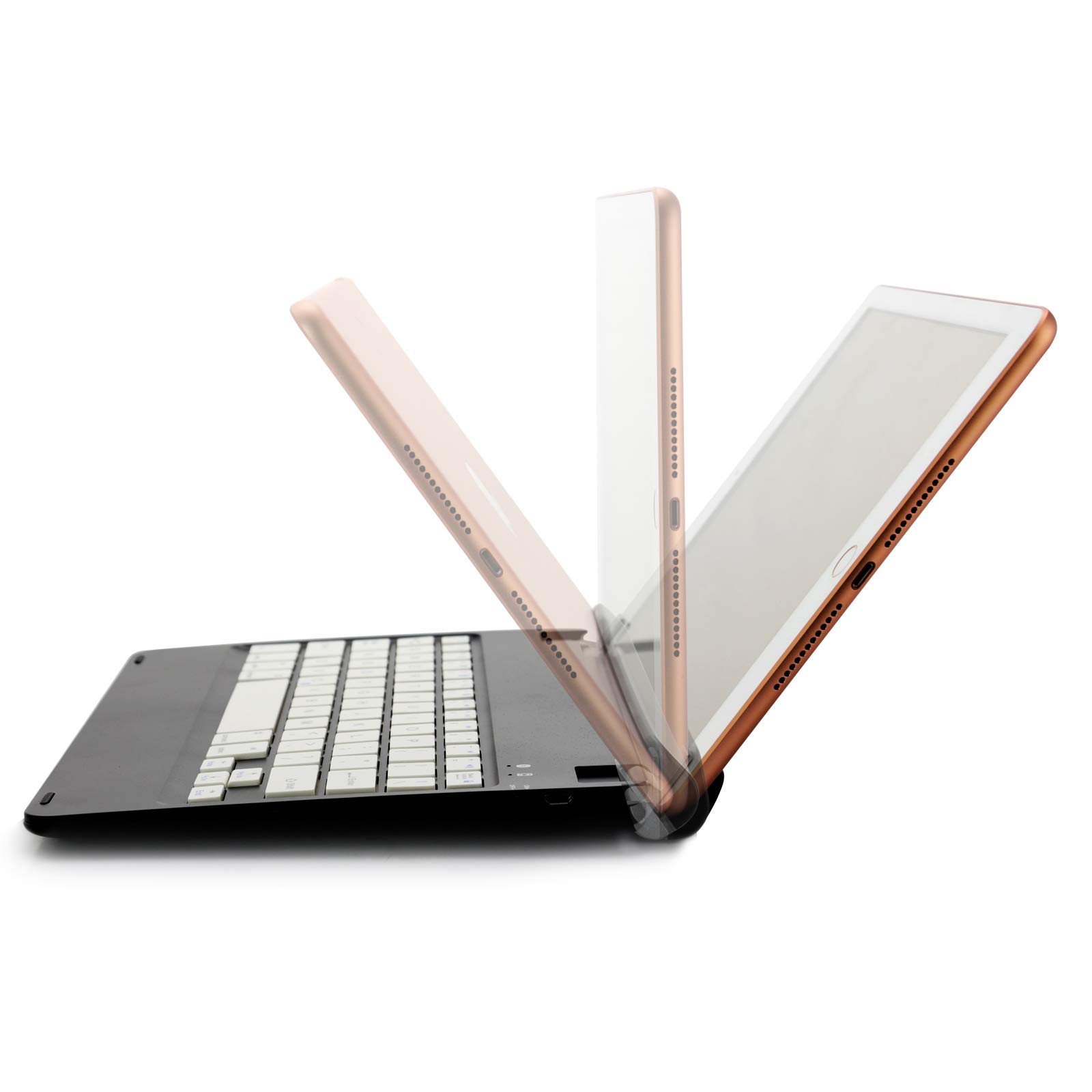 Premium Black Metallic Bluetooth Keyboard Compatible with iPad Pro & iPad Air 5th/6th Gen - Includes 9.7