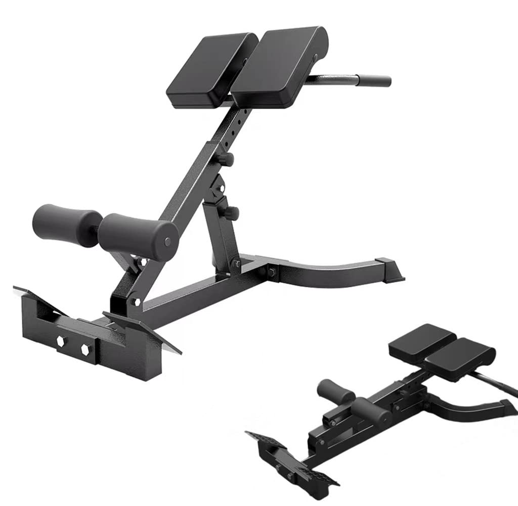 ComMax Hyperextension Roman Chair - Foldable Adjustable Back Extension Bench for Home Gym, Core & Ab Workout - Perfect for Waist, Abdominal & Back Training, Strength Exercises & Fitness Routines