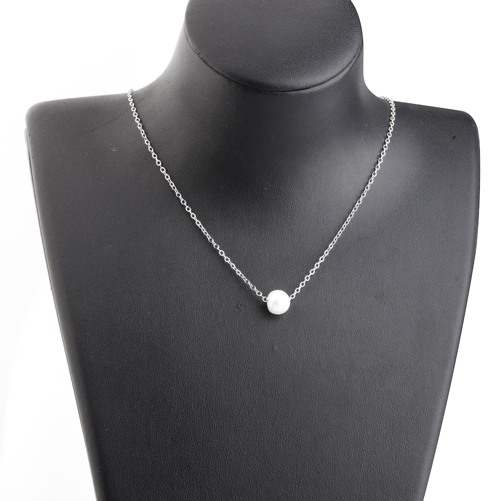 WUSUANED Pearl Necklace for Women - Elegant Bridesmaid Gift, Wedding Party Jewelry, Bridal Proposal Gift - Perfect for Weddings, Anniversaries & Special Occasions