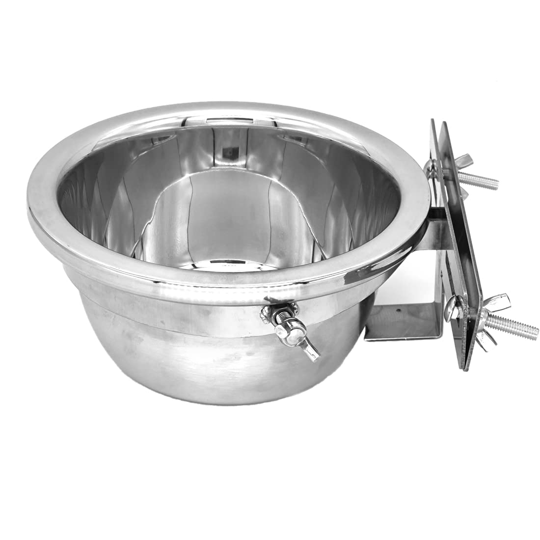 Stainless Steel Dog Hanging Bowl - Durable Removable Non-Slip Pet Food & Water Feeder for Cages (Large 22cm) - Perfect for Travel, Kennels & Outdoor Use
