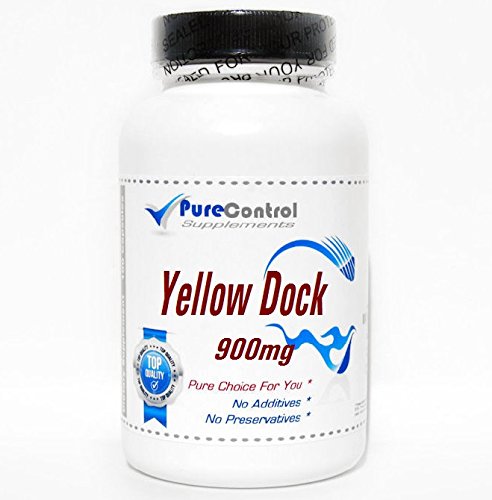 PureControl Supplements Yellow Dock Root 900mg - 200 Capsules | Natural Herbal Supplement for Digestive Health & Liver Support | Detox & Wellness Aid for Men & Women