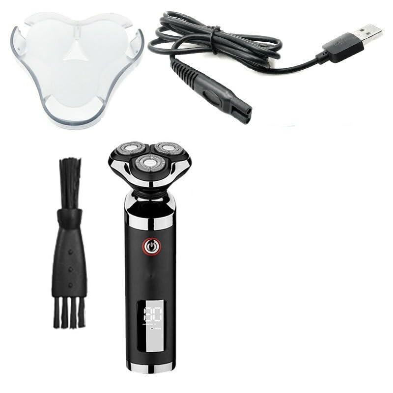 Waterproof Electric Head Shaver for Bald Men - Rechargeable Wet/Dry Shaver with LCD Display | Perfect for Travel, Gym & Daily Grooming