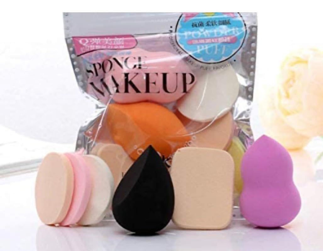 SHOPCASH Makeup Sponges - 6 Pack Water Drop Style Beauty Blender for Foundation, Concealer & Powder | Soft Latex-Free Face Sponge Puff | Random Colors | Perfect for Everyday Makeup & Professional Use