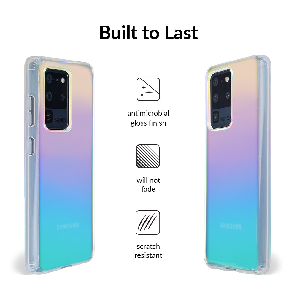 Samsung Galaxy Phone Case with White Opal Design - Slim Protective Cover for Everyday Use, Work, and Travel