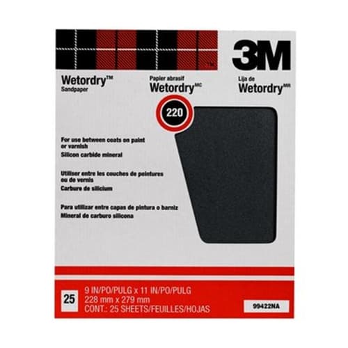 3M 99422 9x112 20g Wet Dry Sandpaper - Premium Abrasive Sheets for Woodworking, Metal Polishing & Automotive Sanding