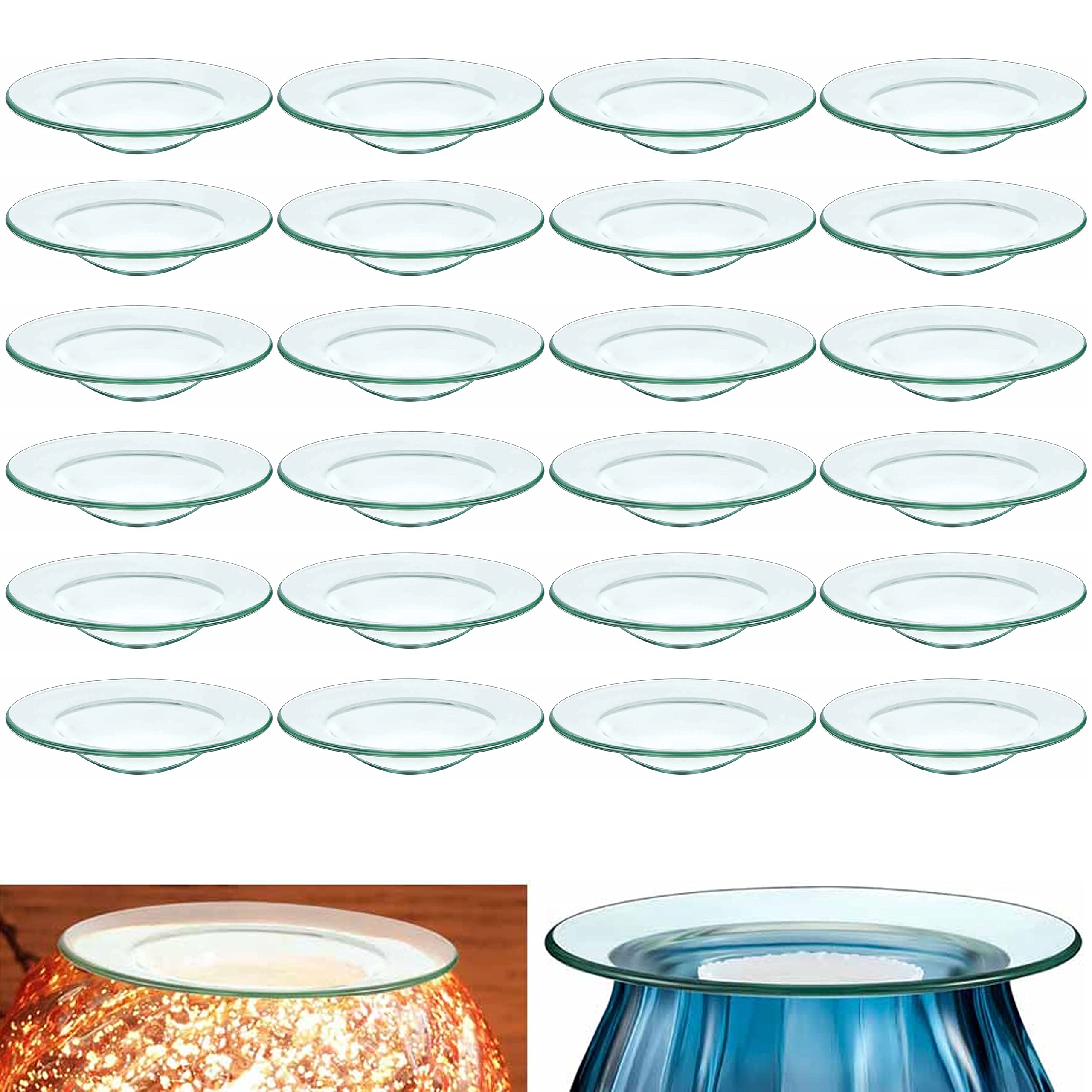 24-Pack Replacement Glass Dish for Oil Warmer Diffuser - 4