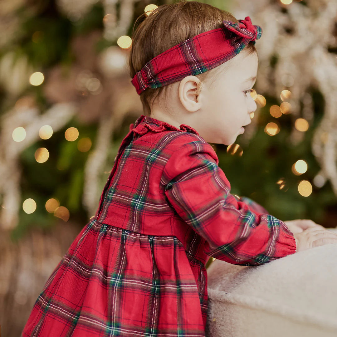 Scarlet Plaid Flannel Dress Set for Women - Cozy Fall & Winter Outfit - Perfect for Casual Wear, Date Nights and Holiday Parties