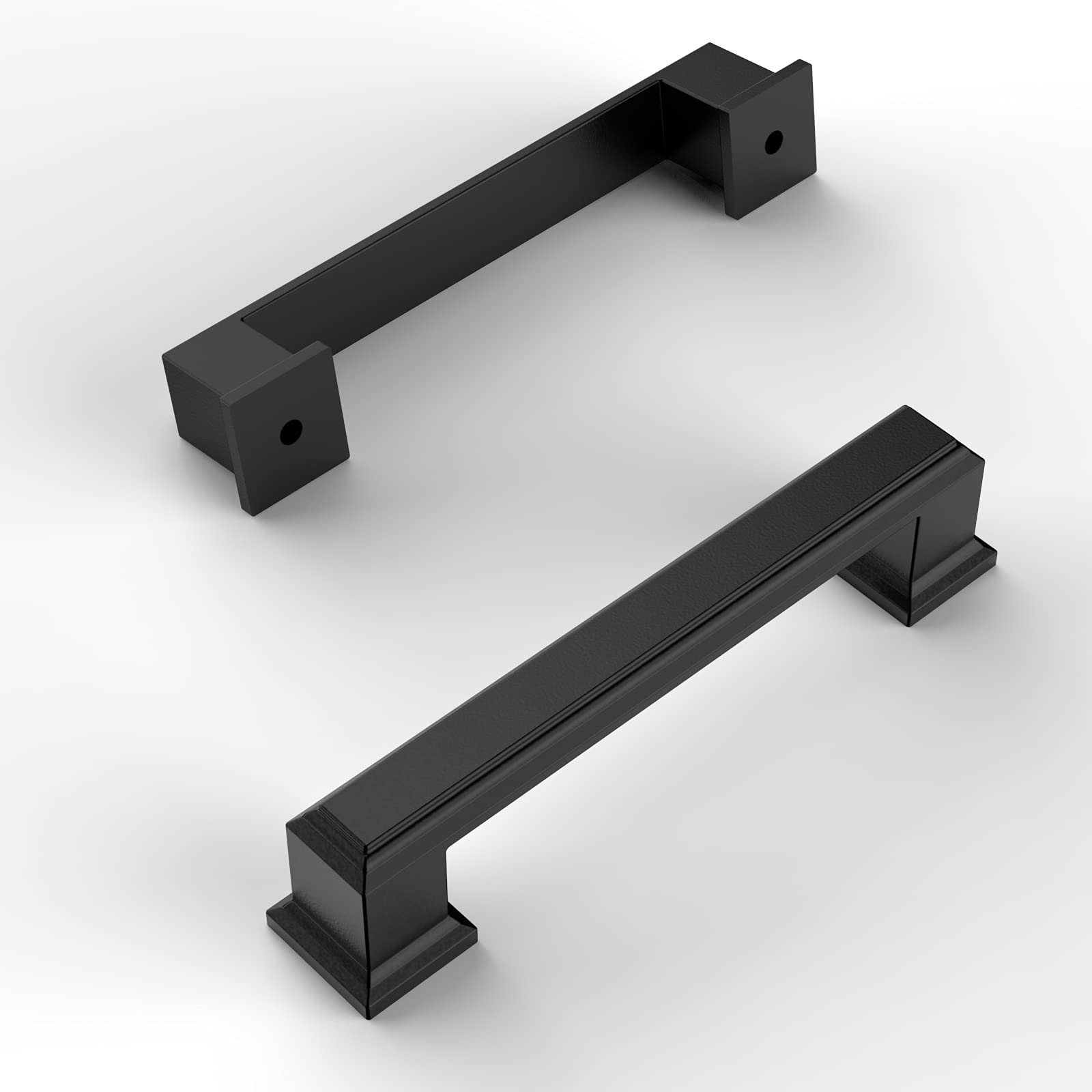 Amerdeco 15 Pack Matte Black Cabinet Pulls 3-3/4 Inch (96mm) Hole Center - Modern Kitchen Cabinet Handles & Bathroom Drawer Pulls - Durable Dresser Handles for Home & Office Furniture Upgrade