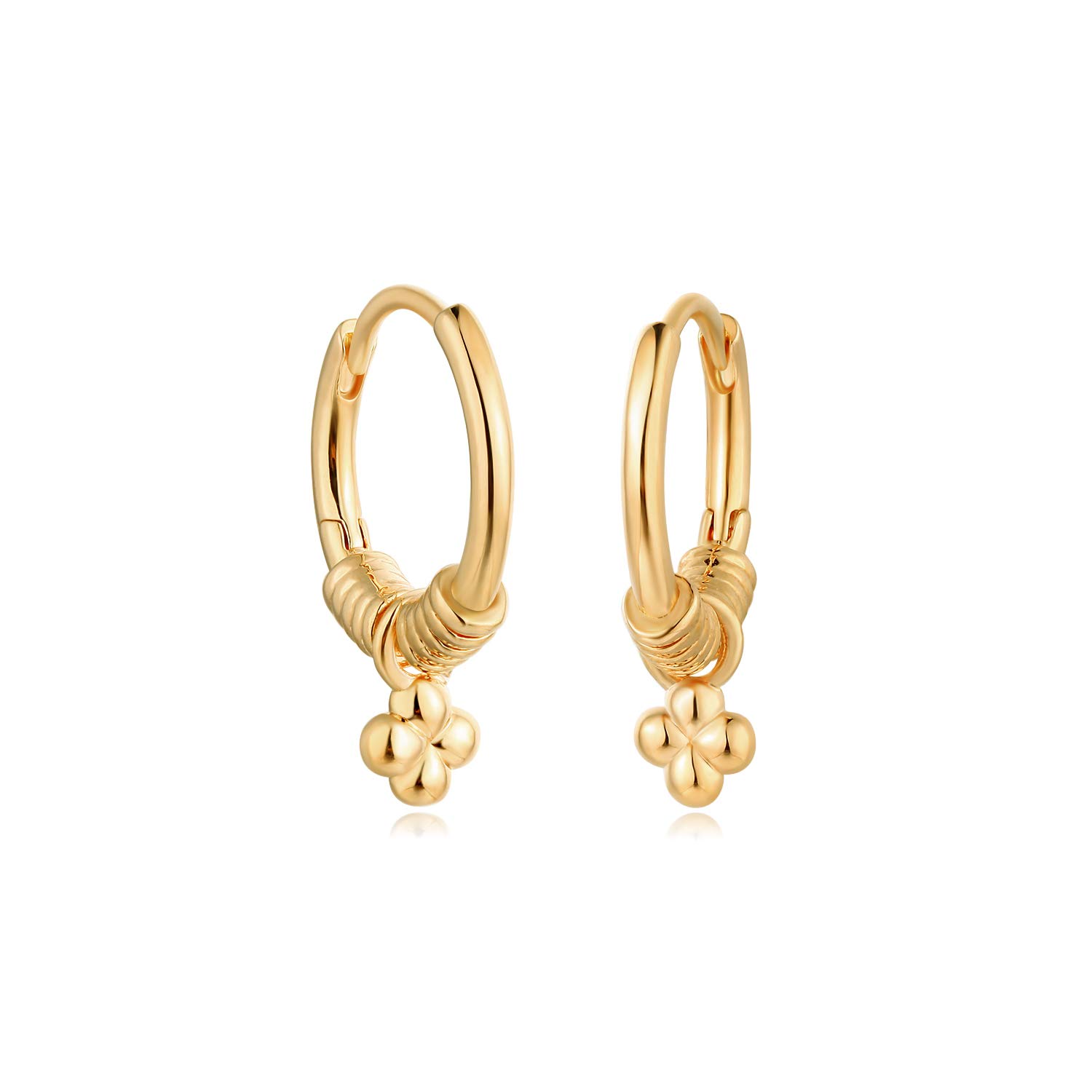 MYEARS 14K Gold Plated Women's Hoop Huggie Earrings - Small, Simple & Hypoallergenic Everyday Jewelry for Work, Date Night & Casual Outfits