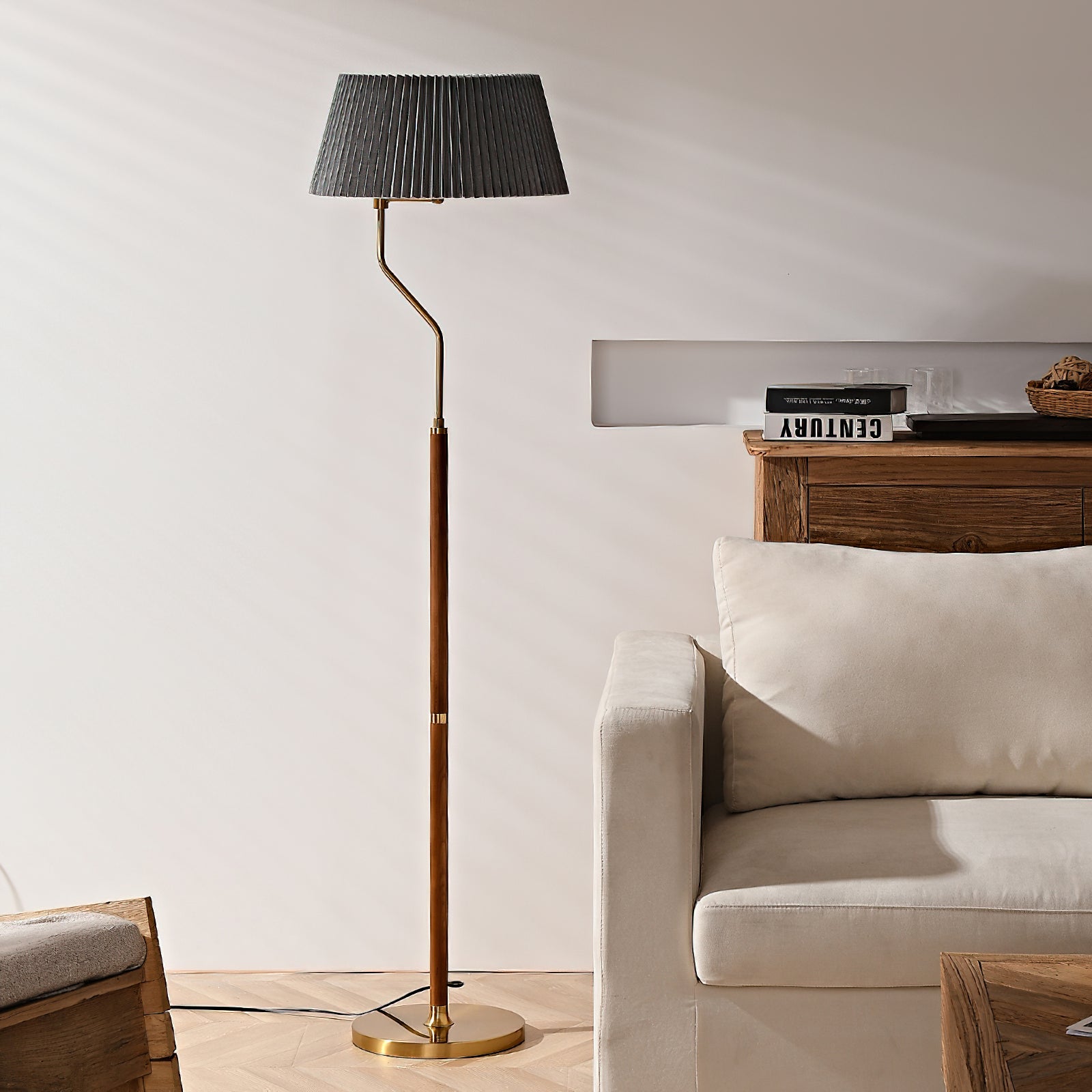 Bergboms Modern Floor Lamp with Adjustable Height - Bright LED Standing Light for Living Room, Bedroom & Office - Perfect for Reading, Working & Relaxing