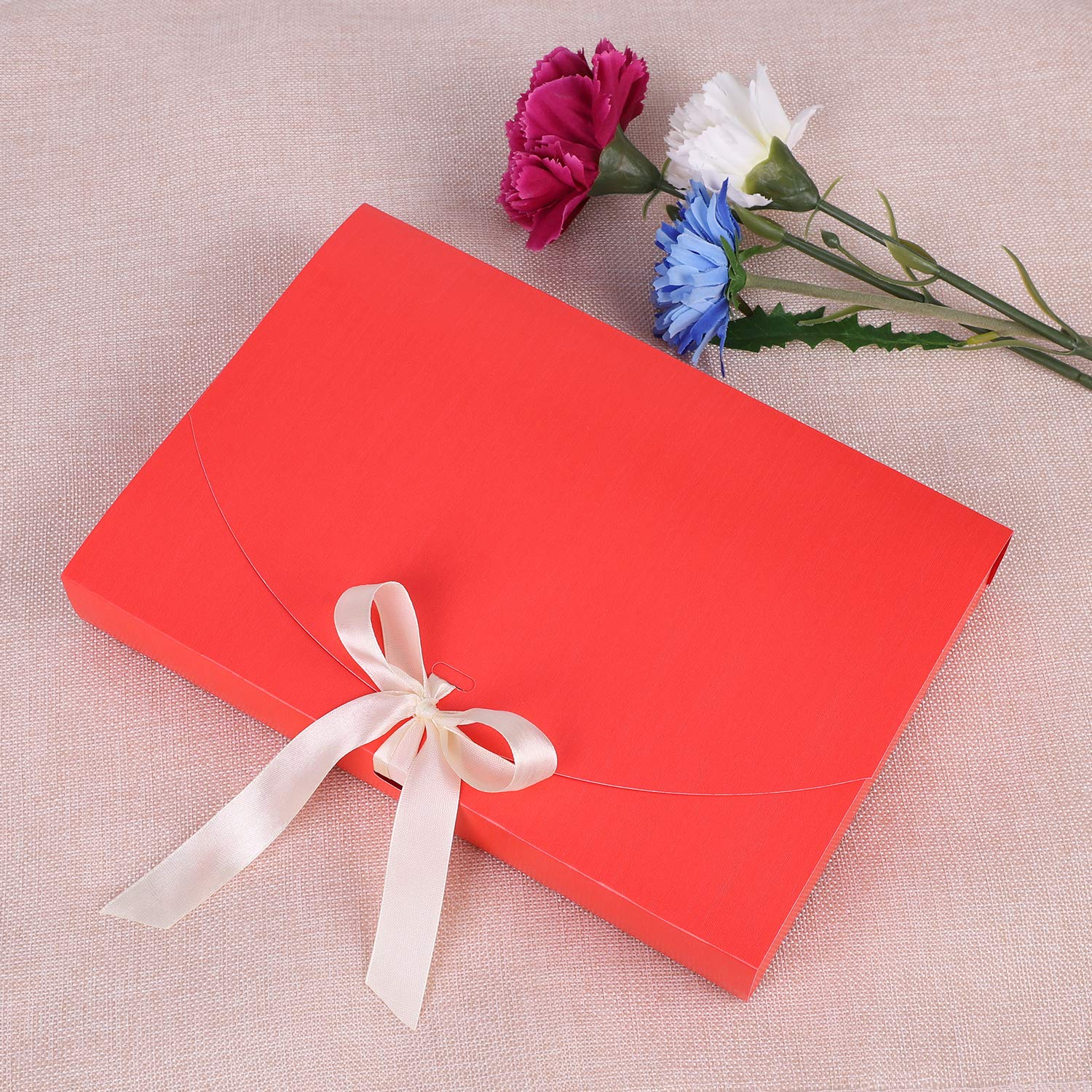 10 Pack Luxury Gift Card Boxes with Lid & Ribbon - Elegant Shirt Gift Packaging for Birthday, Wedding, Proposal, Christmas, Valentine's Day - Perfect for Corporate Gifts, Jewelry Presentation & Holiday Wrapping