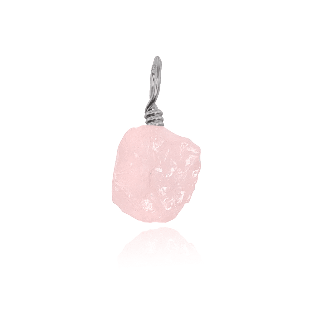 Natural Raw Rose Quartz Crystal Pendant Necklace - Healing Stone Jewelry for Women - Perfect for Meditation, Energy Balancing & Spiritual Gifts