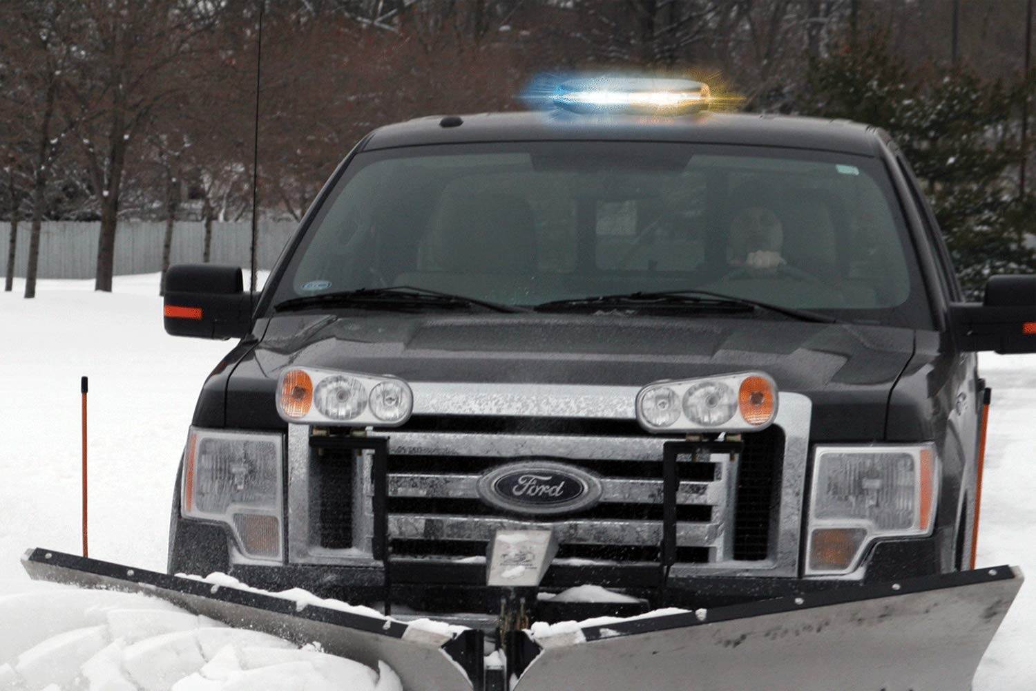 15 Inch Octagonal LED Mini Light Bar - Amber/Blue, 56 LEDs, 10 Flash Patterns | Permanent & Magnetic Mount | 3.2 Amp Emergency Vehicle Lights for Trucks, ATVs, UTVs & Emergency Vehicles - Perfect for Off-Roading, Construction Sites & Roadside Safety