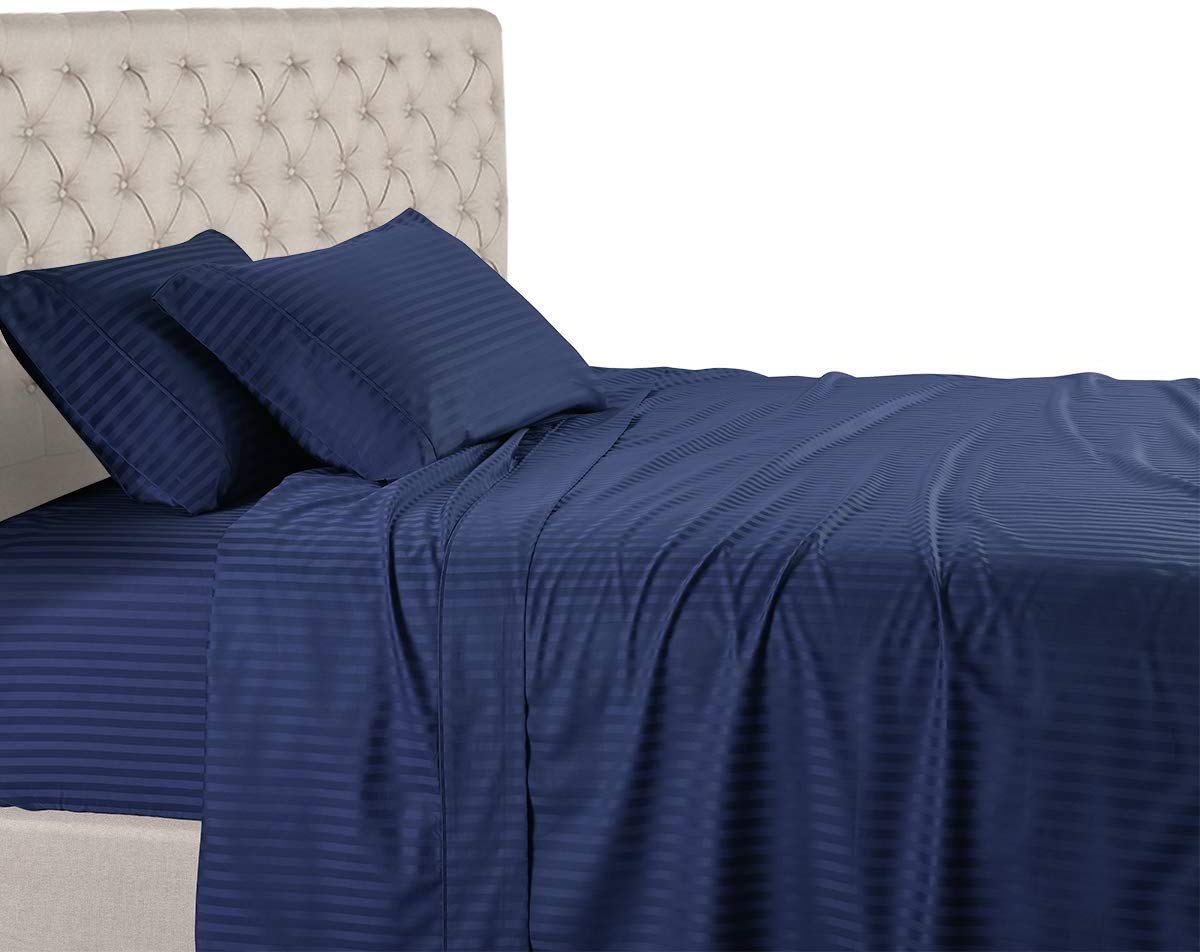 Luxury 800-Thread-Count 100% Pima Cotton 4-Piece Sheet Set - Full Size Deep Pocket Fits Mattress Up to 20