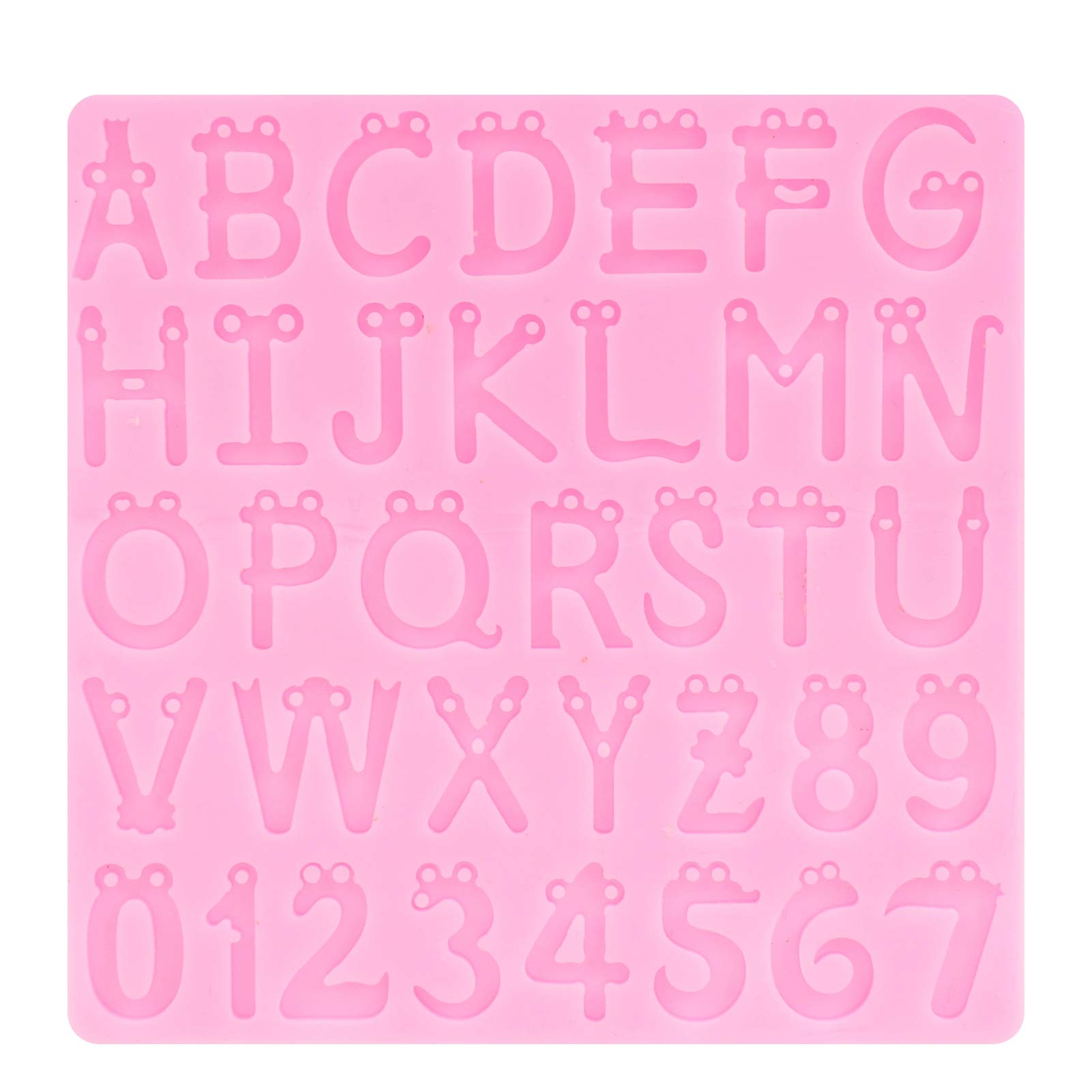 Silicone Alphabet & Number Molds A-Z 0-9 - Fondant Candy Cake Decorating Molds for Baking, DIY Cupcakes, Cookies, Chocolate, and Dessert Decoration