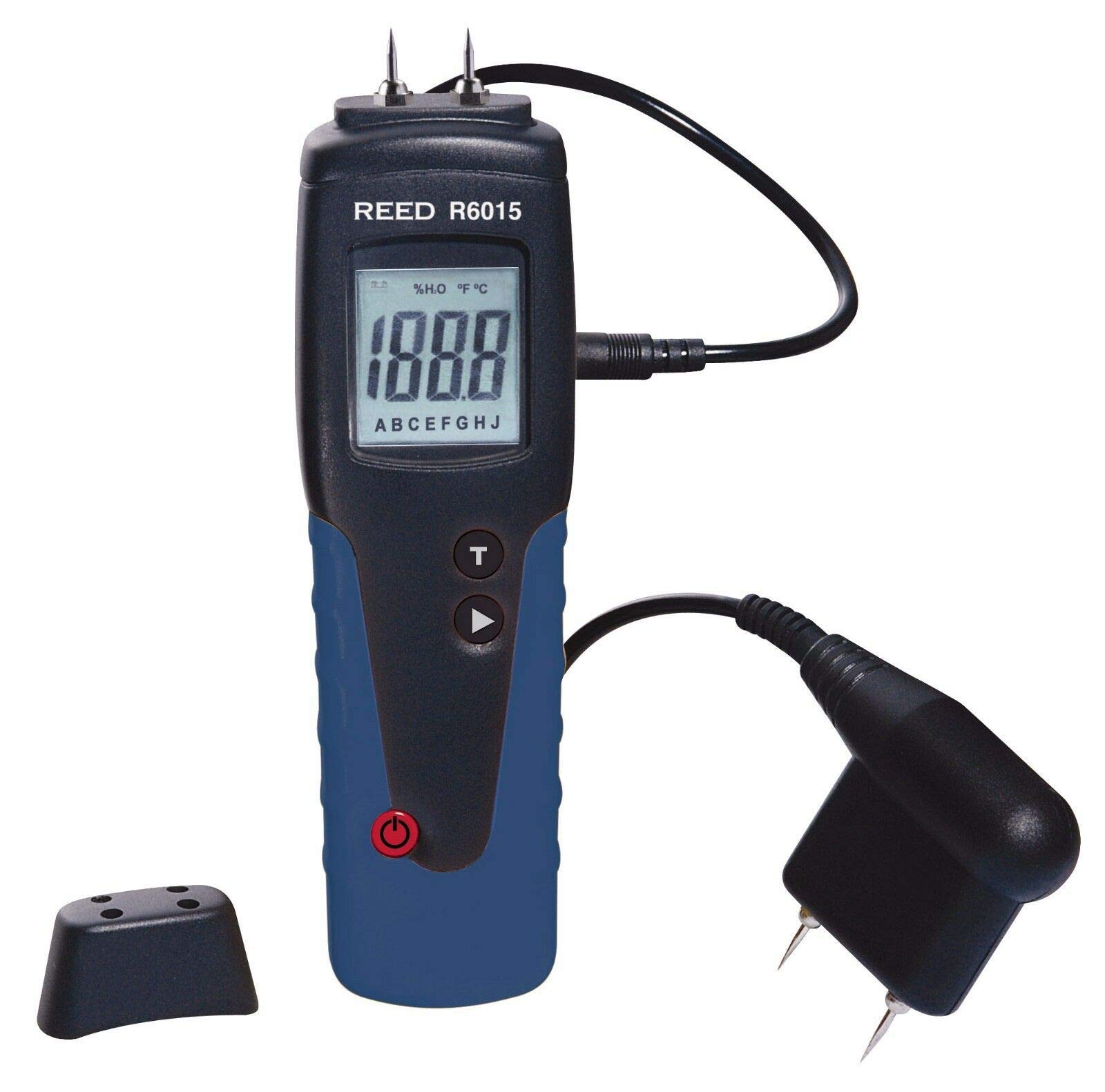 REED Instruments R6015 Digital Wood Moisture Meter - Accurate Moisture Detection for Lumber, Firewood & Building Materials | Perfect for Carpenters, Flooring Installers & DIY Woodworking Projects