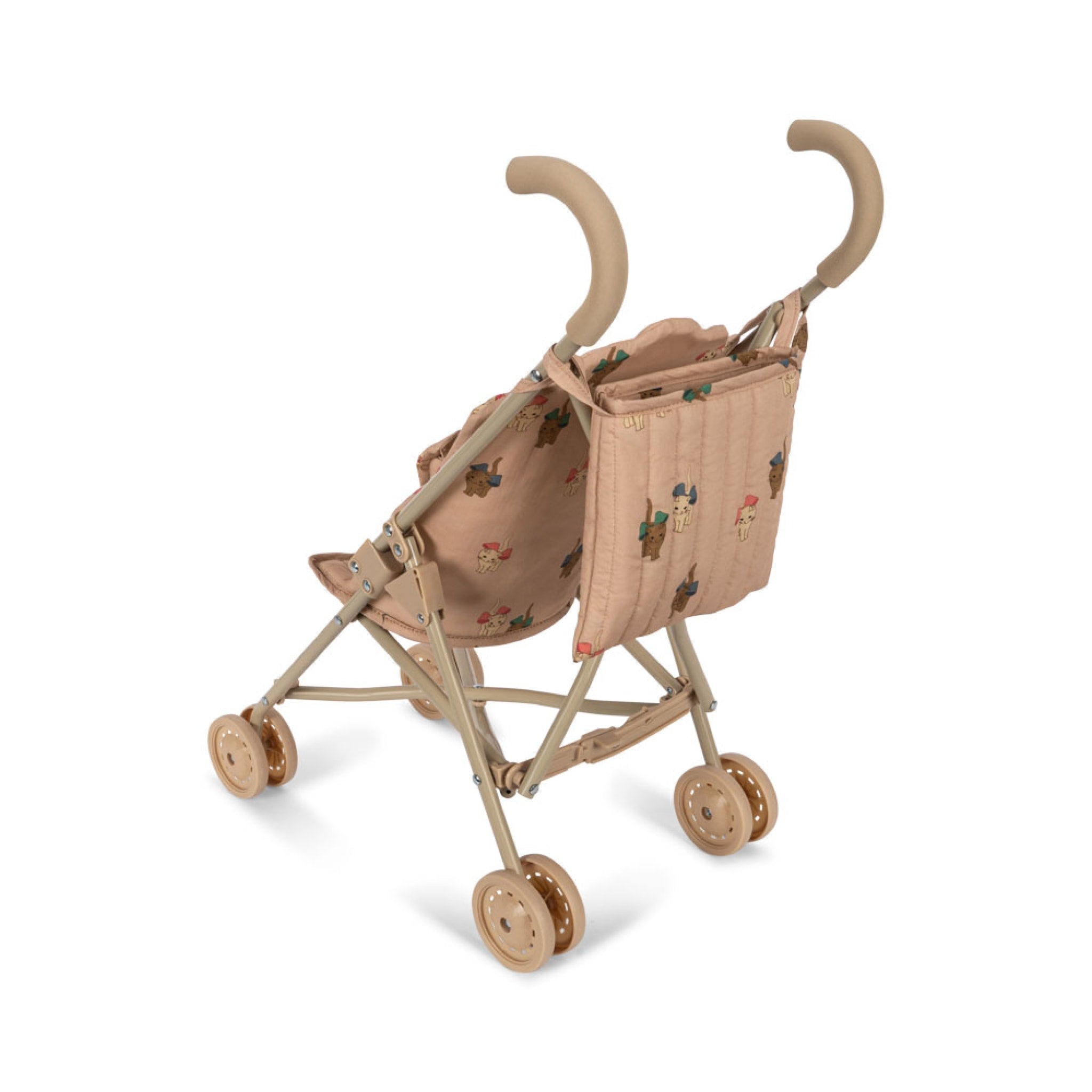 KONGES SLØJD Doll Stroller Toy for Kids - Pink Bow Kitty Design | Perfect for Pretend Play, Outdoor Walks & Role-Playing Games